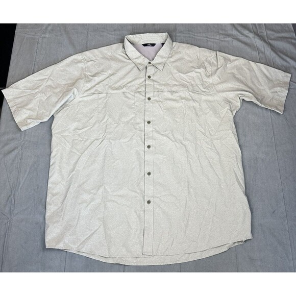 Wrangler Button Up Short Sleeve Shirt Men's 3X Tall Green Lightweight Outdoors - Picture 1 of 4